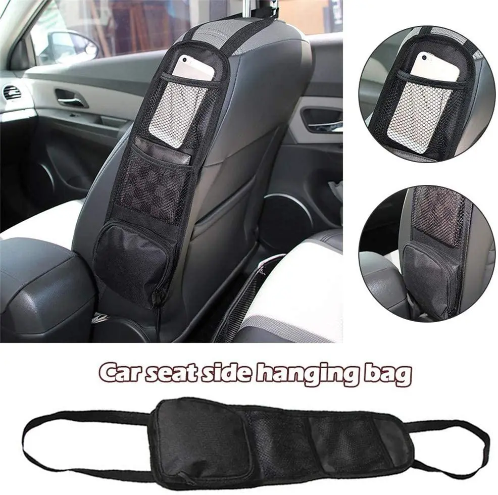 

Car Seat Organizer Auto Seat Side Storage Hanging Bag Multi-Pocket Drink Holder Mesh Pocket Car Storage Auto Accessories