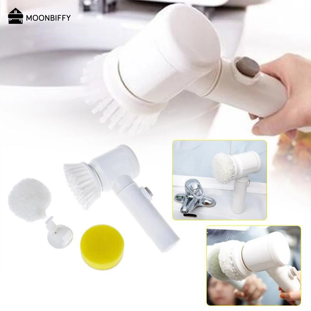 

5-in-1 Handheld Bathtub Brush Kitchen Bathroom Sink Cleaning Tool Toilet Tub Cleaning Electric Brush Toilet Brush 2021 new