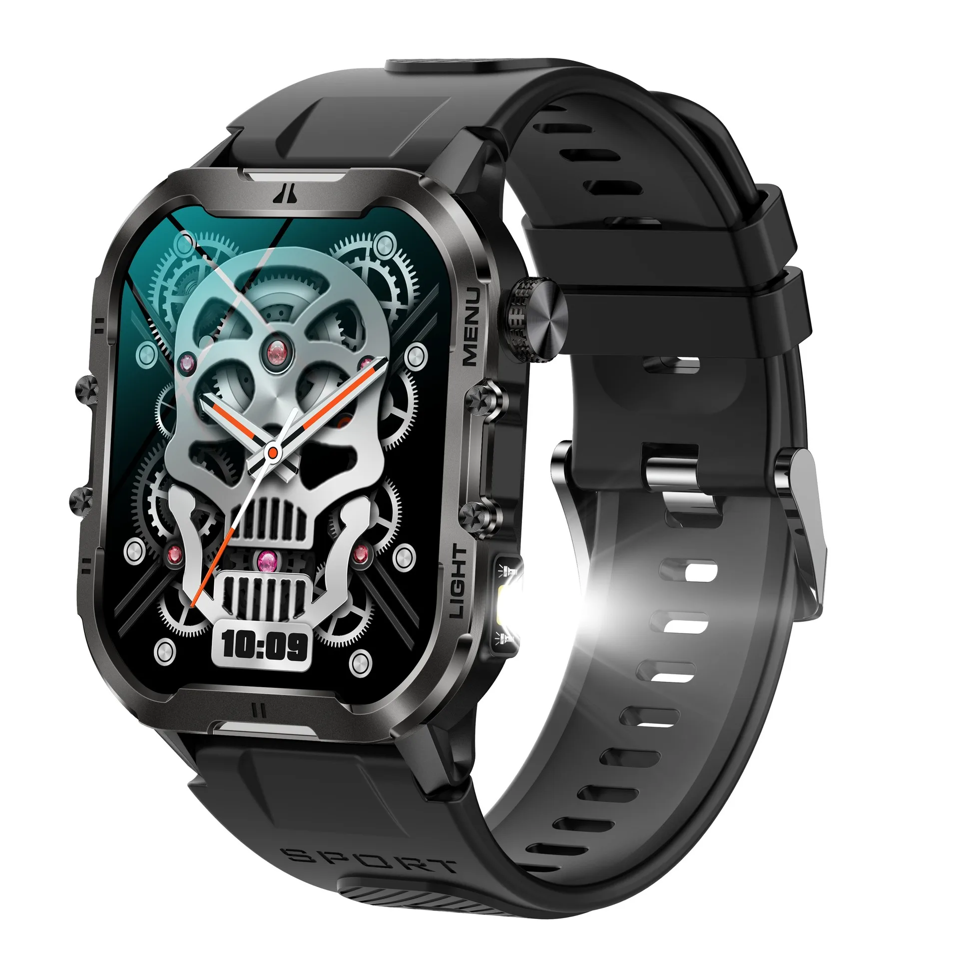 Новые умные часы с Bluetooth для мужчин 1 96 дюйма HD-экран фонарик компас военные