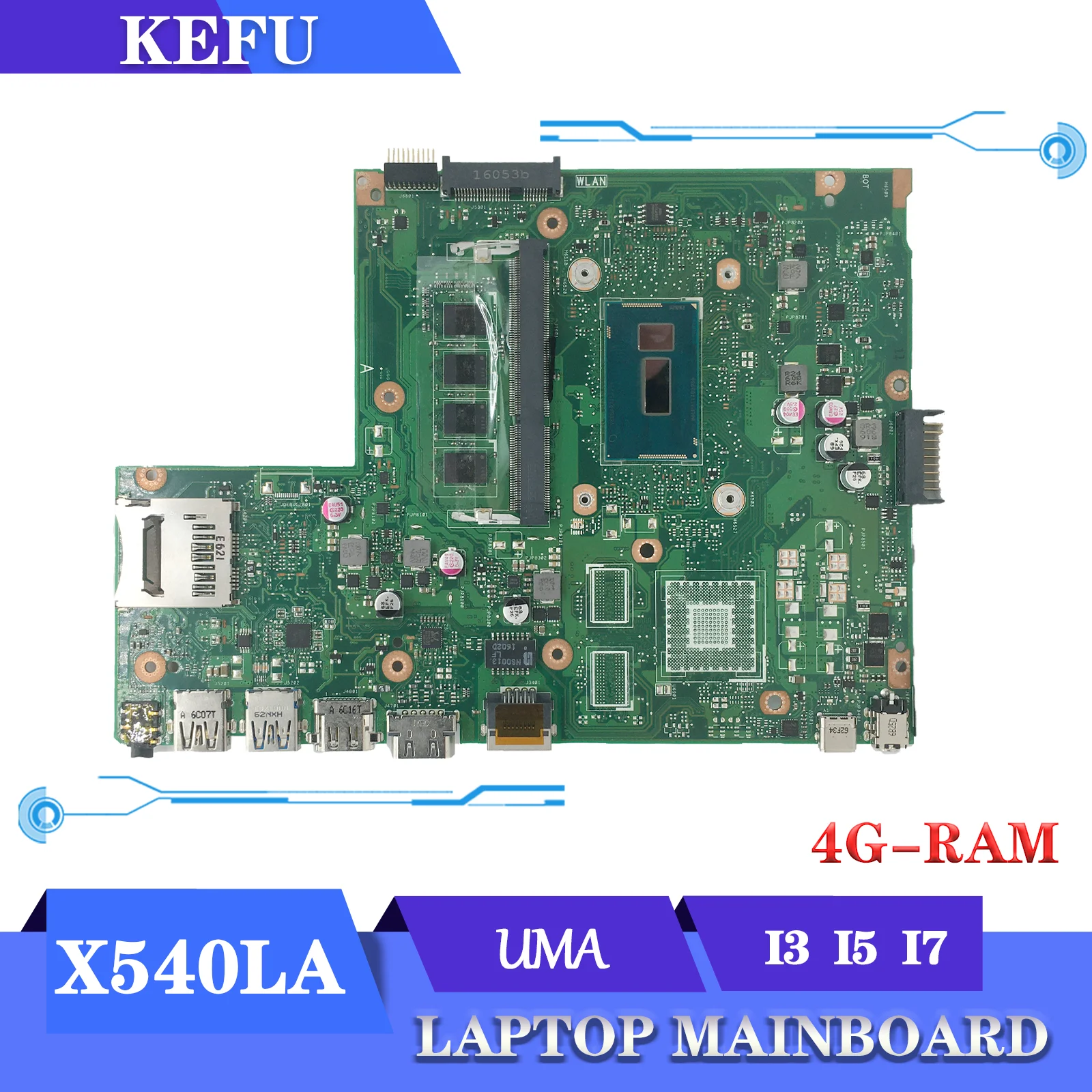 

Новый ноутбук X540LA, планшетофон A540LA F540LA K540LA R540LA X540LJ X540L, материнская плата для ноутбука I3 I5 I7 CPU 4 ГБ/RAM UMA