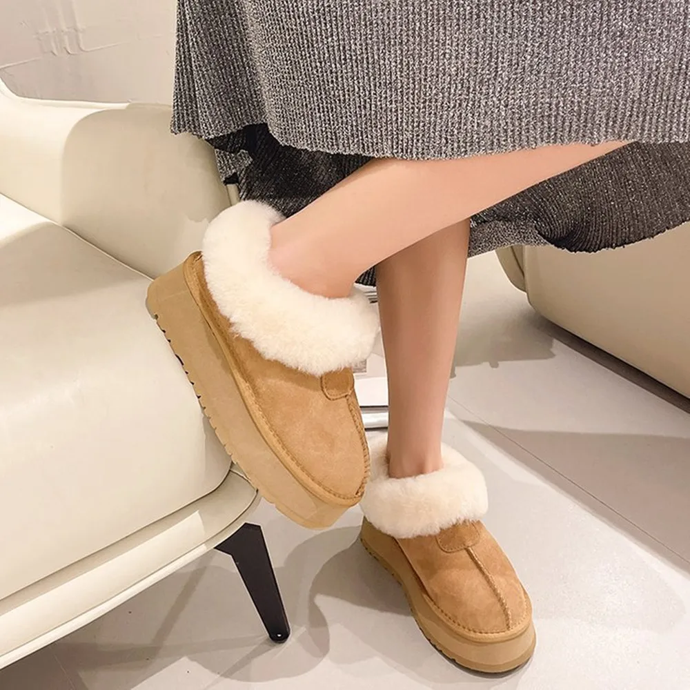 

Ankle Snow Boots Women Winter 2023 New Fashion warm Short Plush Warm Snow Boots Casual Shoes Suede Short Plush Ankle Boot Female