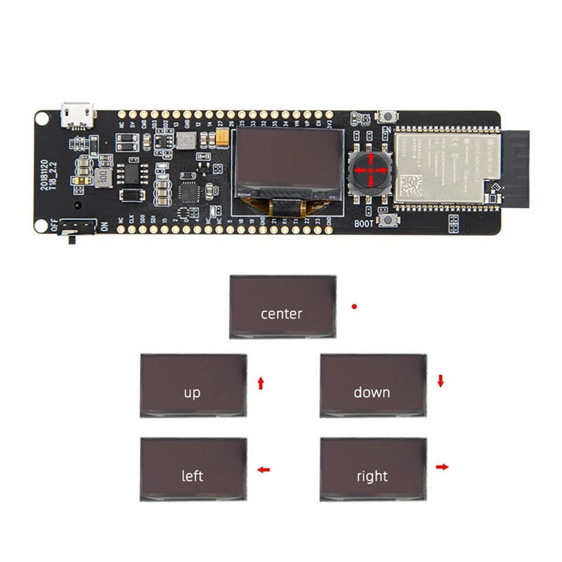 Плата разработки TTGO T-Controller ESP32 OLED с органическими фотоизлучающими диодами