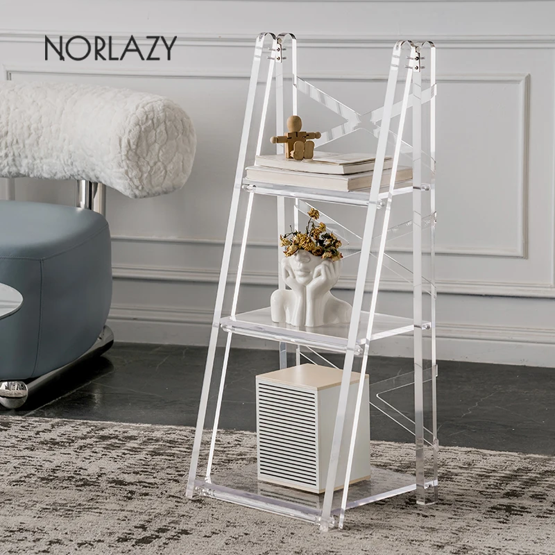 

Acrylic Shelf Floor Transparent Trapezoidal Display Rack Folding Storage Rack