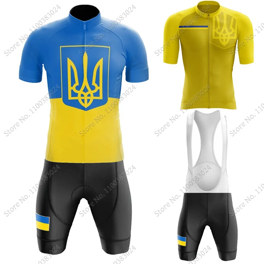 

Maillot Ukraine National Team 2022 Cycling Jersey Set Men Cycling Clothing Road Bike Shirts Suit Bicycle bib Shorts MTB Cyclisme