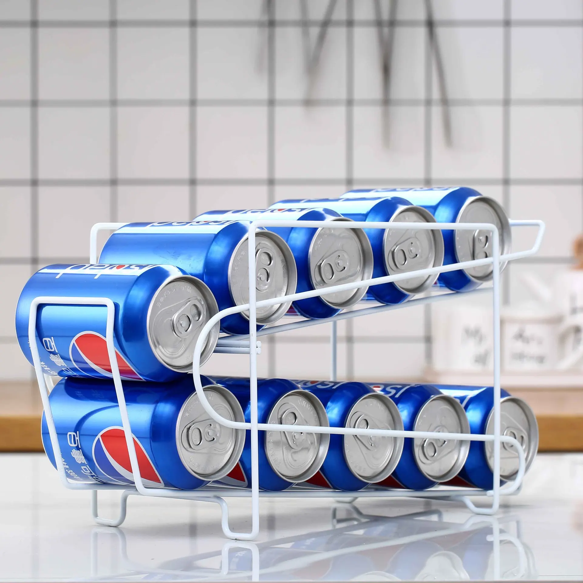 

Iron Cola Rack Storage Rack, Kitchen Storage Rack, Metal Beer Storage And Organization Rack, Creative Desktop Can Rack