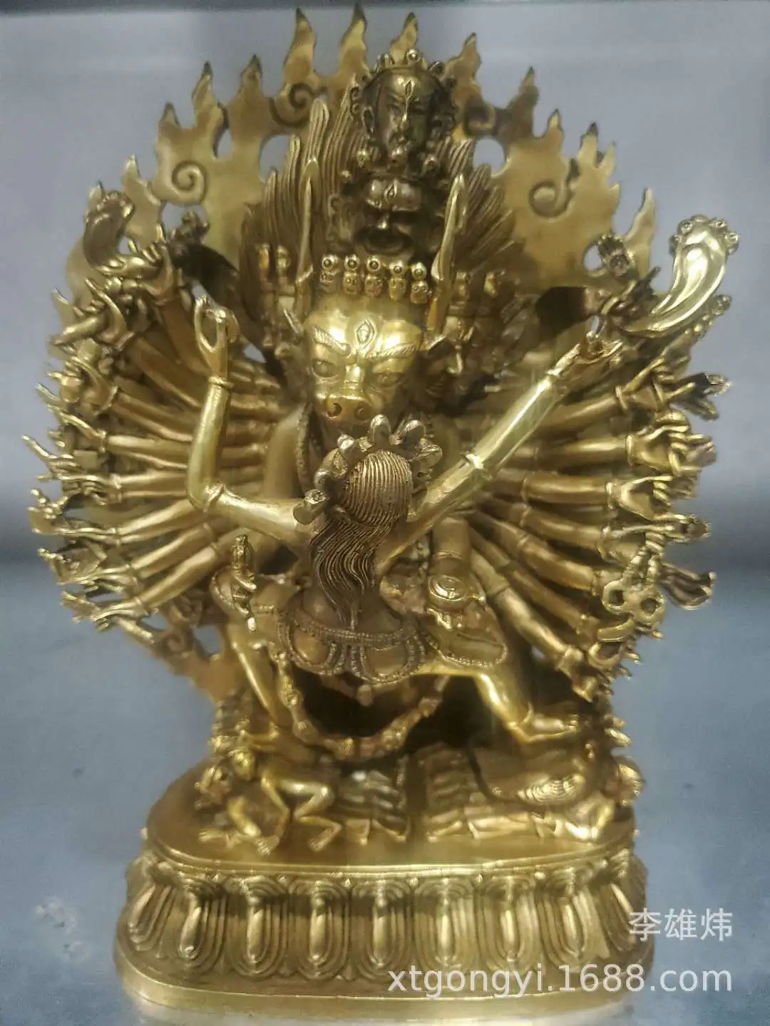 

One-foot bronze Vajra statue of Tantric Buddha statues wholesale