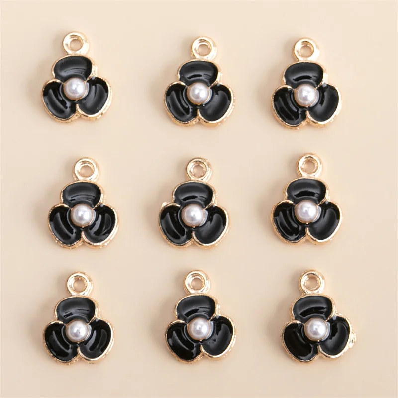 

10 шт./лот эмалевые подвески в виде Розы, Подсолнухи, маленькие подвески, серьги «сделай сам», ожерелье, аксессуары для изготовления ювелирны...