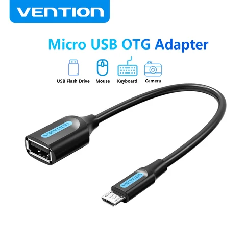 Кабель-адаптер Vention Micro USB OTG для Xiaomi Redmi Note 5, разъем Micro USB, адаптер USB 2.0 OTG для Samsung S6, планшетная мышь