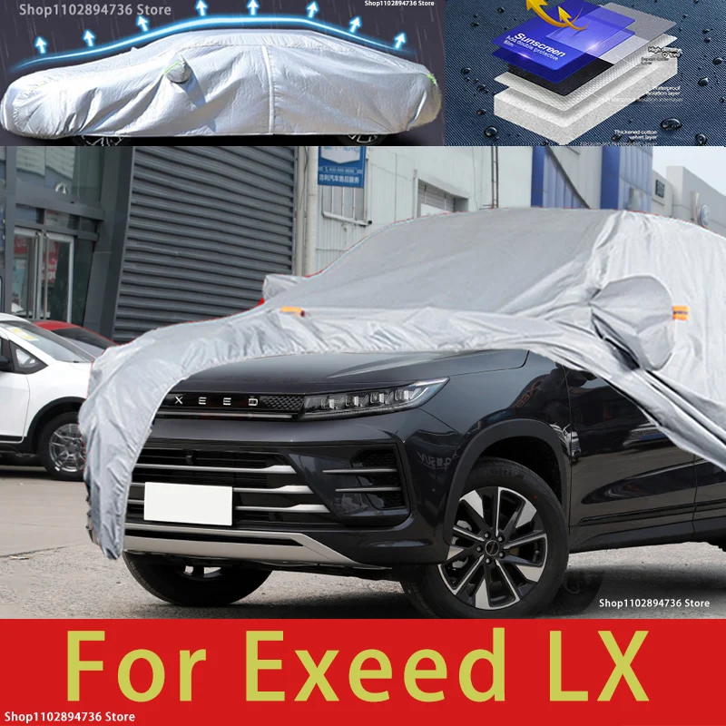 

For Exeed LX fit Outdoor Protection Full Car Covers Snow Cover Sunshade Waterproof Dustproof Exterior Car accessories