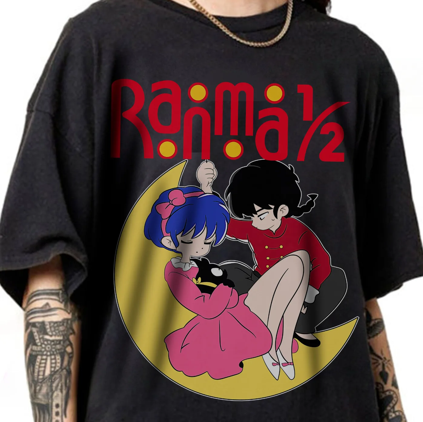 Футболка Ranma 1/2 футболка и Akane черного цвета Аниме подарок