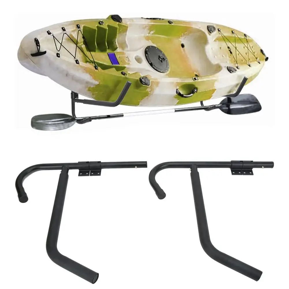 

Heavy Duty Garage Indoor Kayak Storage Hooks 90° Rotation Hanger Wall Mounted Utility Hanging Cradle Rack For Canoe Paddle
