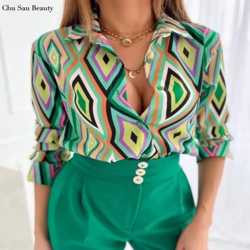 

Женская однобортная блузка Za, свободная Повседневная рубашка с отложным воротником и длинным рукавом, уличный стиль, 2022