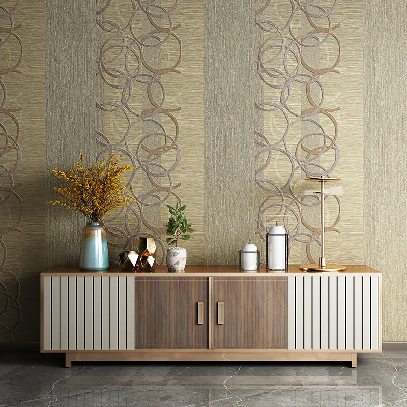 

Роскошные льняные 3D-обои в скандинавском стиле с круглыми полосками для гостиной и спальни, новинка 2019
