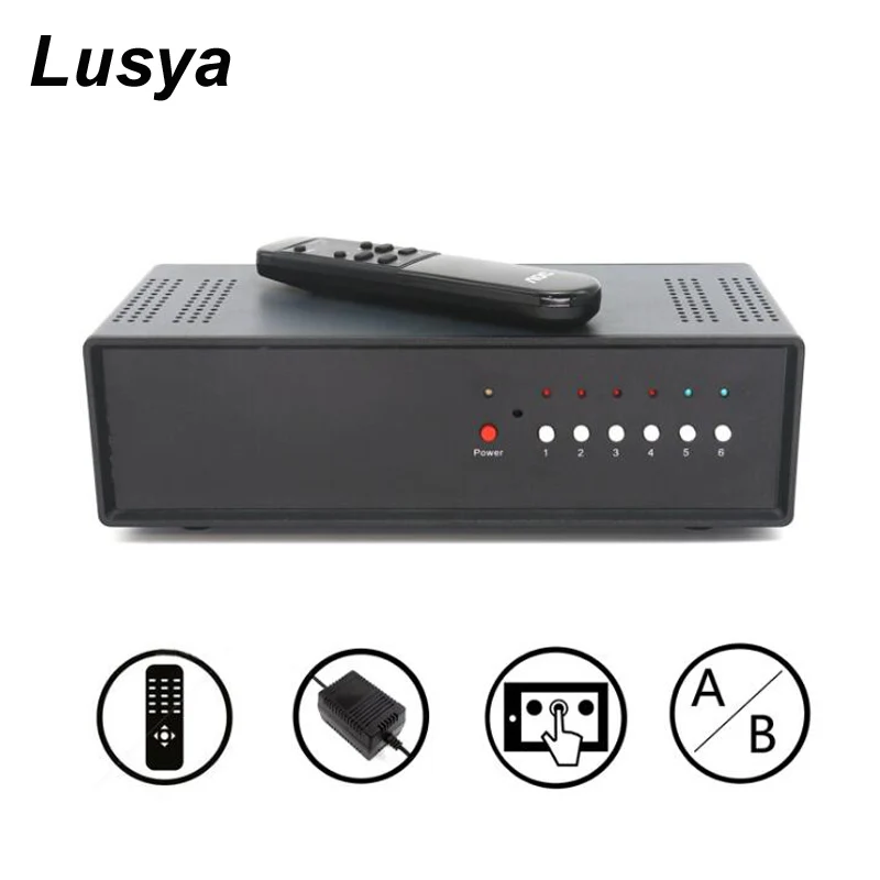 

Audio Signal Selector 4 In 2 Out /2 In 4 Out High Power Amplifier Speaker Switcher Switch Splitter With Remote Control