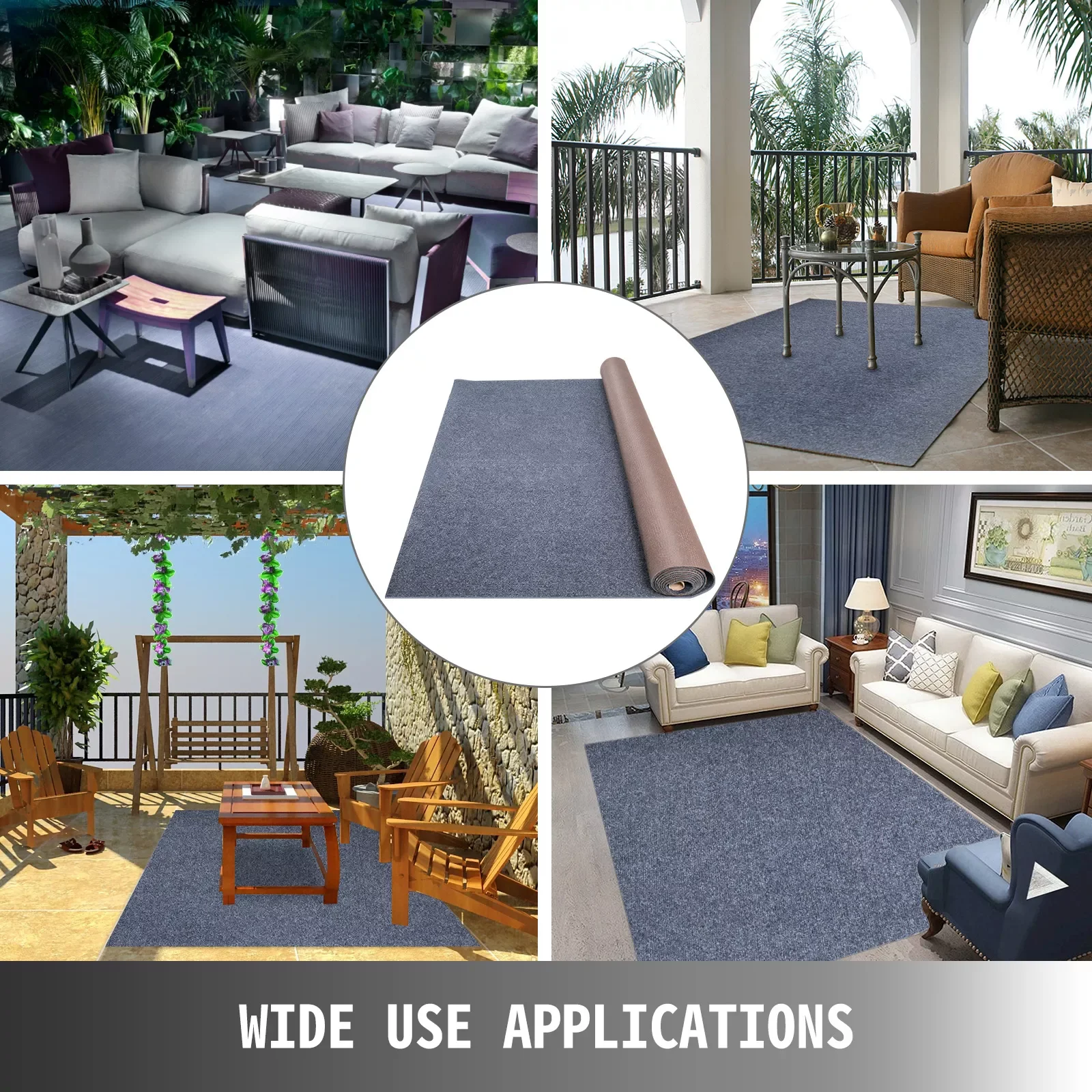 

Морской ковер для лодки в рулоне, 6 футов, водонепроницаемый полиэстер, уличный напольный ковер, режущий Противоскользящий ковер для патио, ...