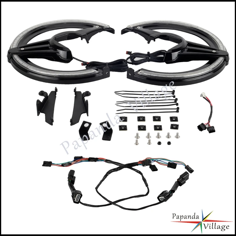 Для Honda Goldwing GL 1800 F6B мотоциклетные черные/хромированные передние Чехлы для