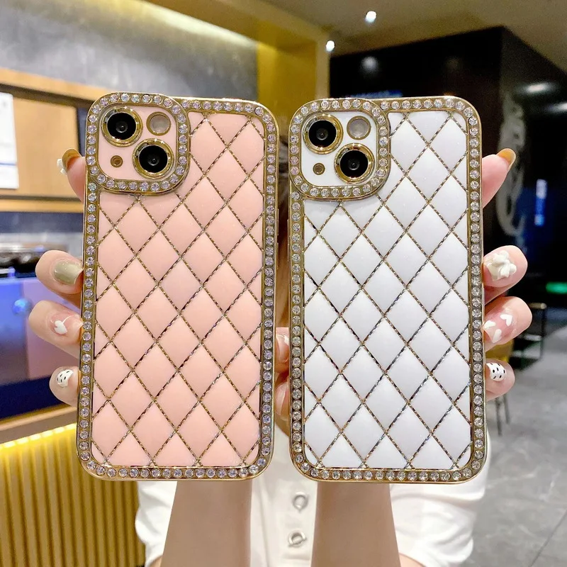 

Luxury Jewelled Glitter Phone Case For iPhone 11 12 13 14 Pro Max 14 Plus Soft Back Cover