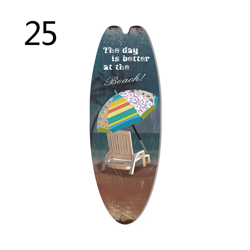 

Деревянный винтажный знак "Surfboard"