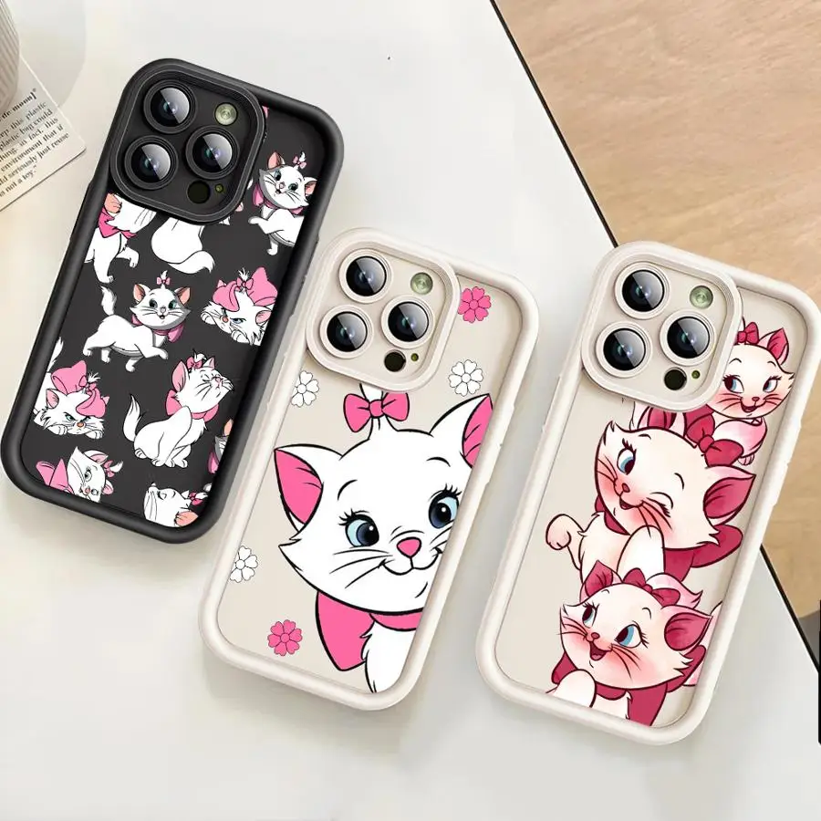 Чехол Disney Marie Cat для Apple iPhone 16 15 11 13 14 Pro Max 12 силиконовый чехол Plus мягкий телефона