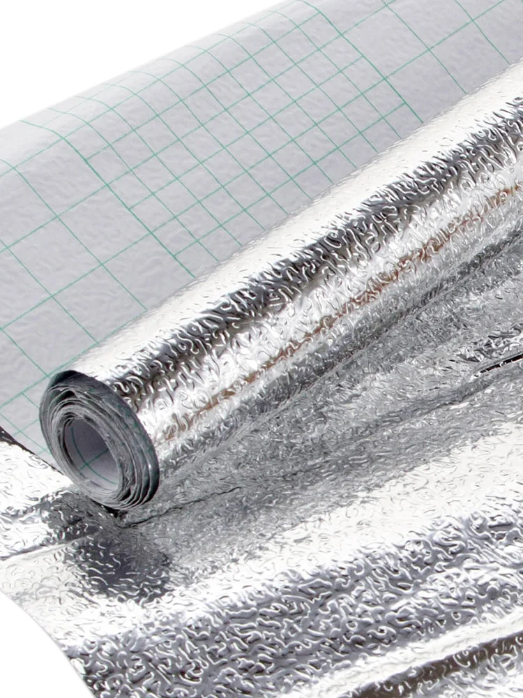 

Bedroom wallpaper kitchen oil resistant wallpaper high temperature resistant aluminum foil adhesive stickers 3d decorative paper