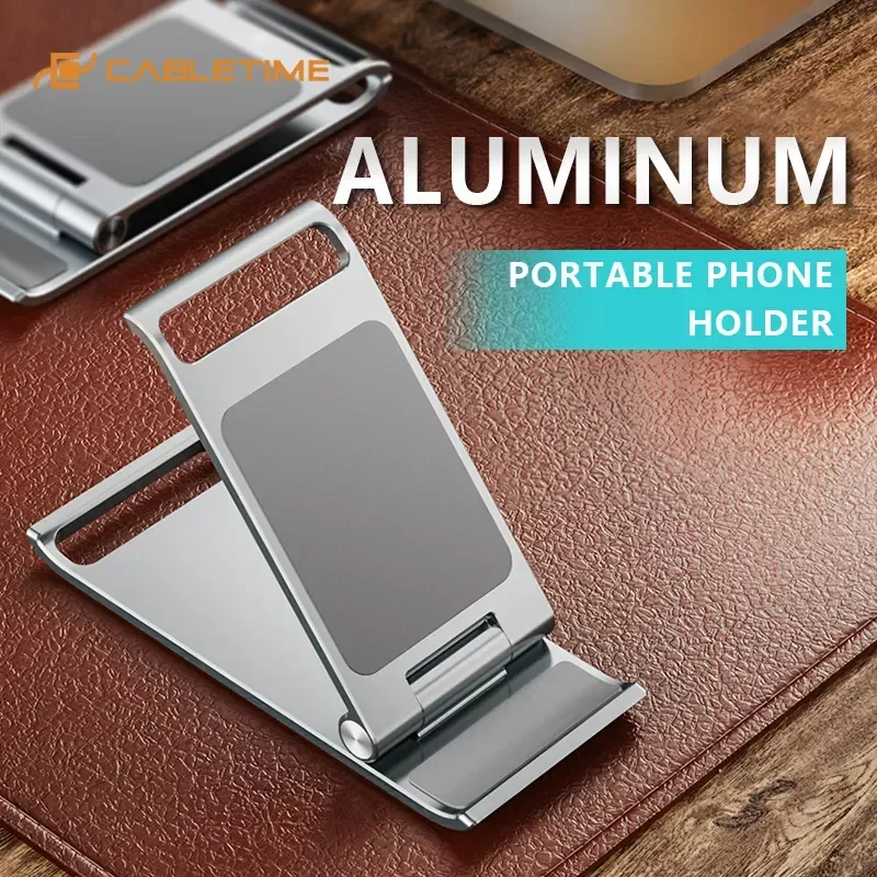 

Phone Holder Aluminum Stand Adjustable Elegant Thinner Design for Smart Phone Tablet Portable Holder P19