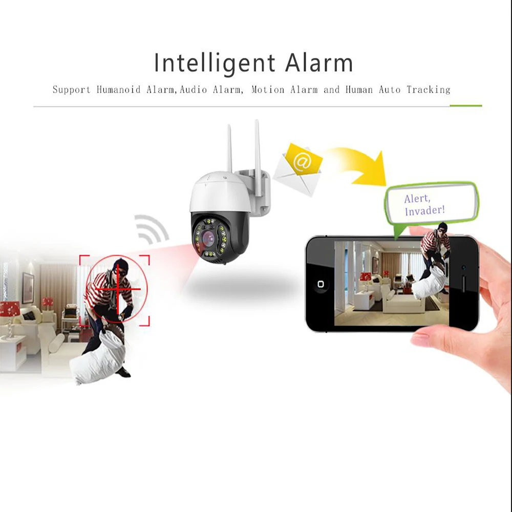 Продажа H.265 Starlight 4K наружная беспроводная мини PTZ скоростная купольная сетевая камера 8 Мп UHD Wi-Fi видео безопасности IMX415 датчик панорамирования и накл...