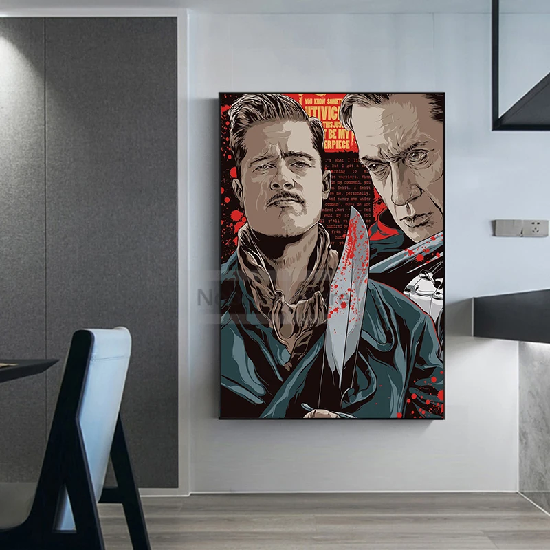 Классические военные фильмы Бесславные ублюдки постер Квентин фильм принты