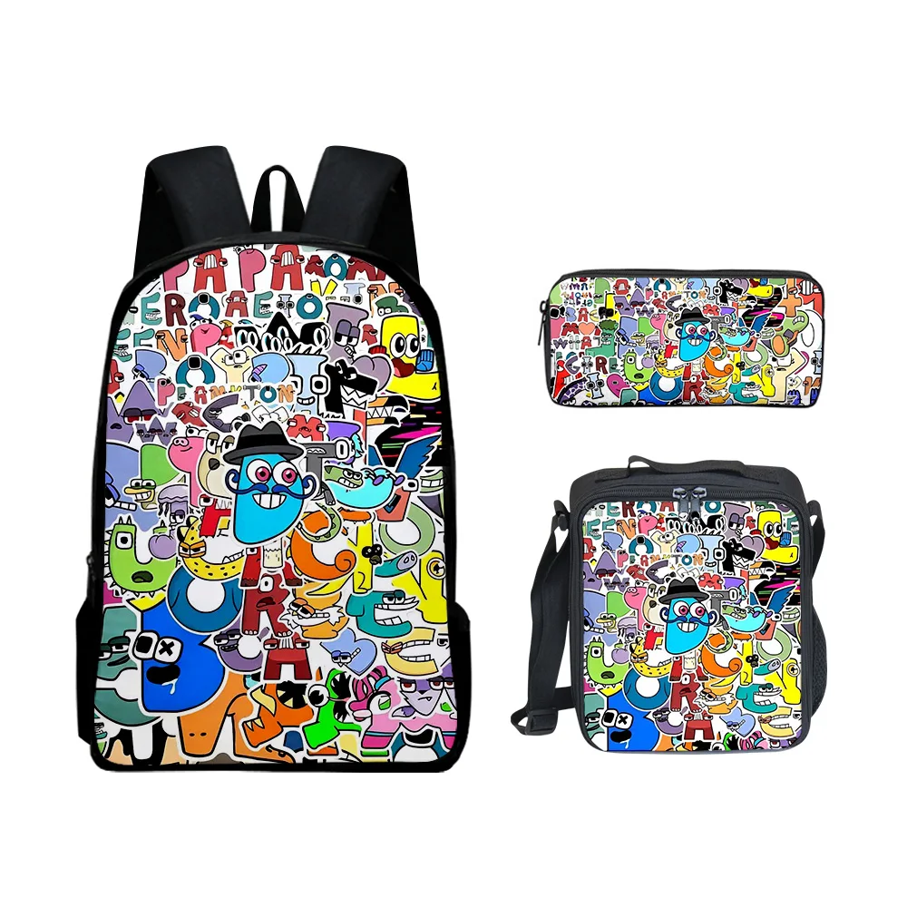 Молодежная новинка в стиле хип-хоп с 3D принтом алфавита 3 шт./компл. студенческие