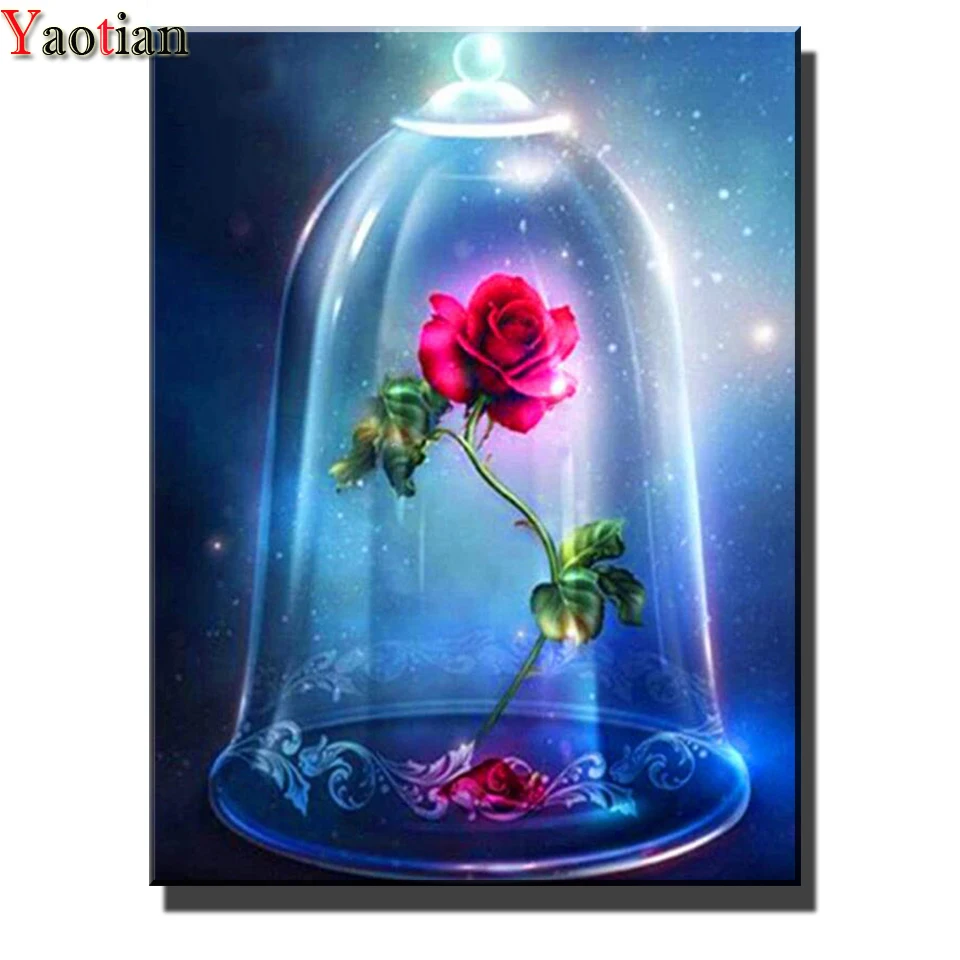 

Алмазная живопись, бриллиантовая вышивка, цветок, Набор для вышивки крестиком стразы, мозаика, искусство, украшение для дома