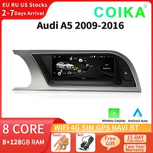 8 Core Android System Car Display Screen For Audi A5 09-16 WIFI 4G SIM BT GPS Navi Touch Stereo Player Carplay 