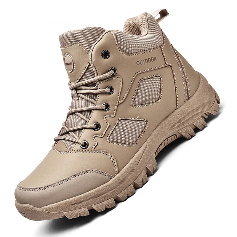 

Large Size 49 Men Boots Hiking Boots Outdoor Work Shoes Military Combat Sneakers Non Slip Fashion Men Footwear Ankle Boot Fall