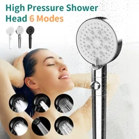 shower head 6 modes adjustable bath high pressure shower head one key stop handheld shower jets bathroom accessories 2022 new