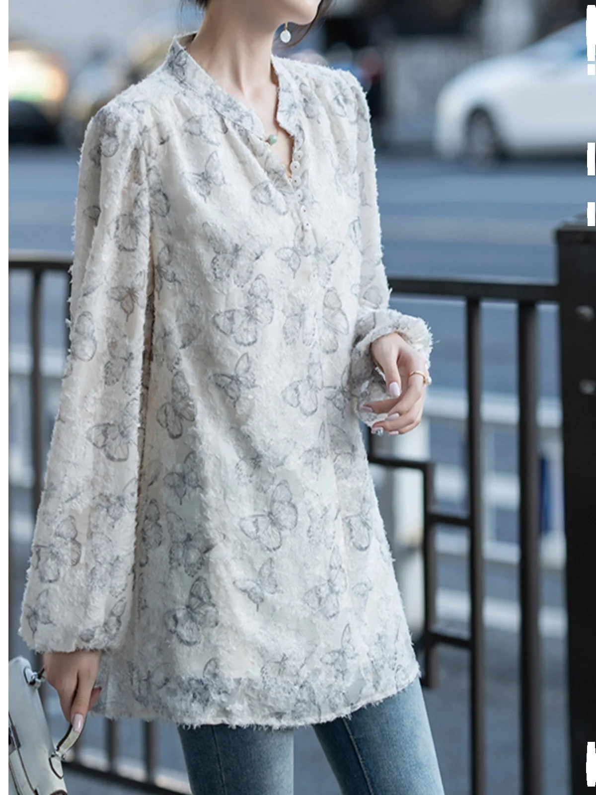 Новинка рубашки с воротником-стойкой в китайском стиле новинка 2024 шикарная