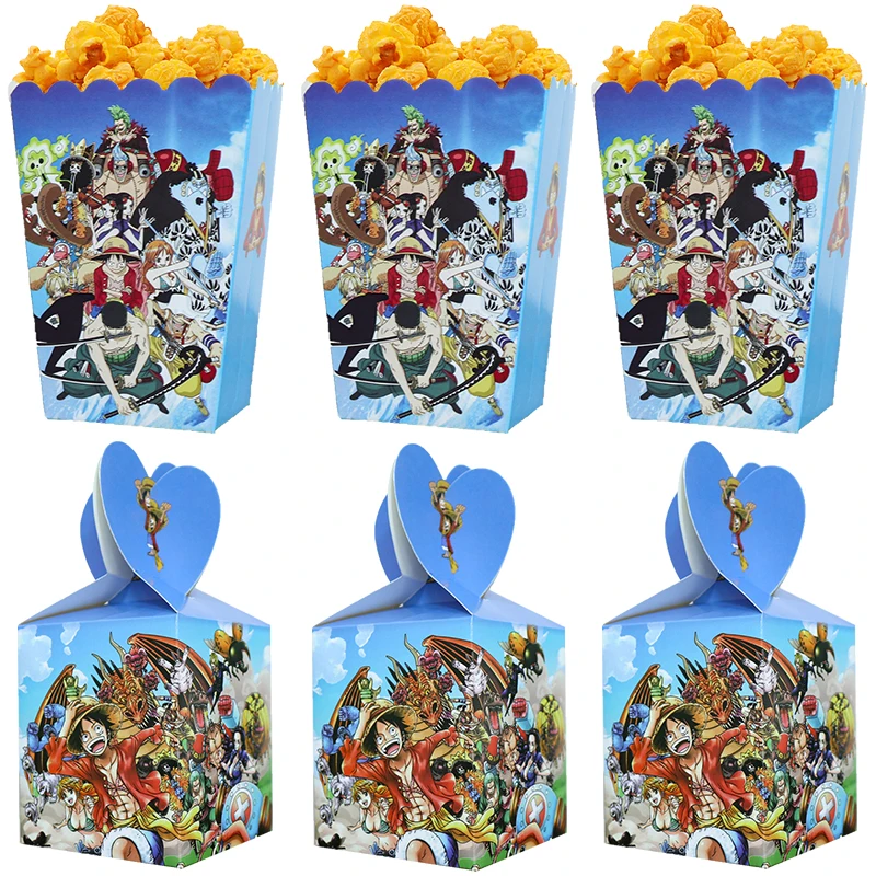 48/24/12PCS One Piece Candy Box Birthday Kinds Favor Dogs Party Decorations Cartoon Popcorn Box Baby Shower Party Supplies