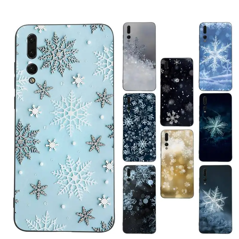 

New Hot Christmas Snowflake Phone Case for Samsung A51 A30s A52 A71 A12 for Huawei Honor 10i for OPPO vivo Y11 cover