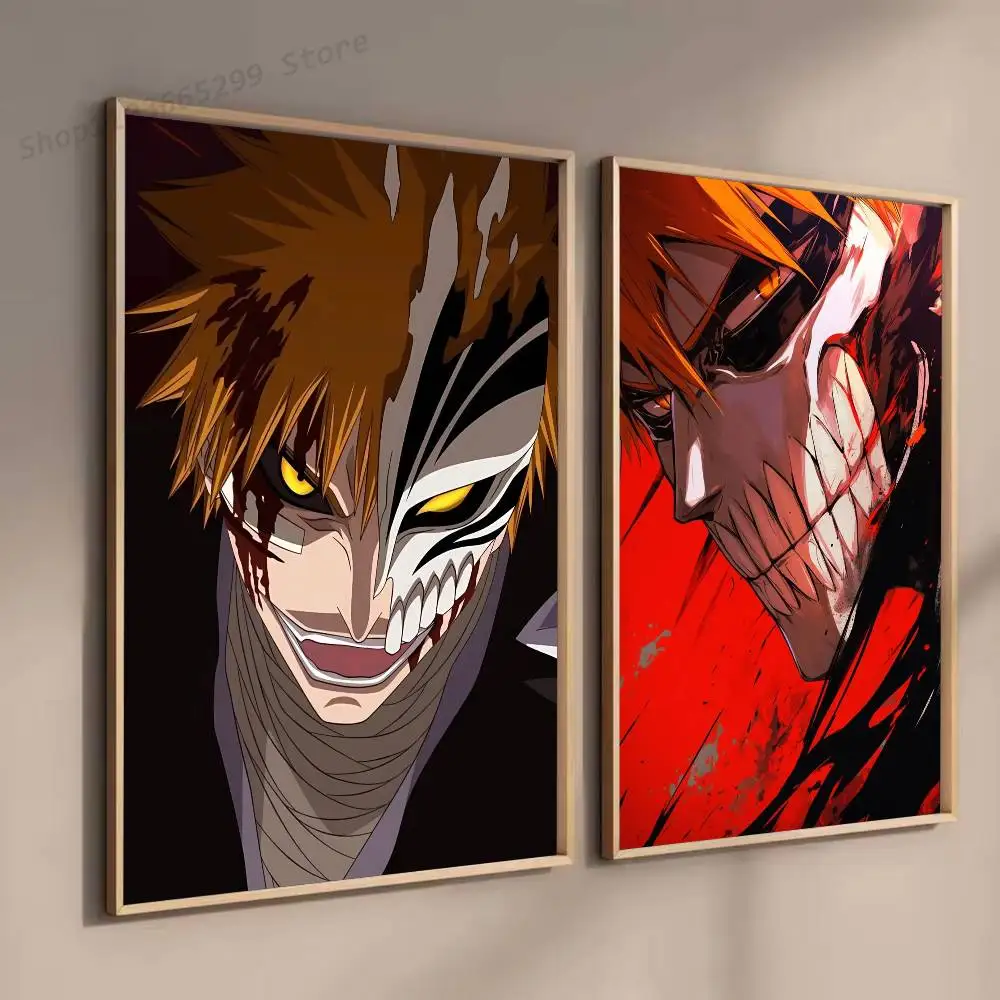 Фото Куросаки Ичиго аниме B-Bleach постер настенное искусство домашний декор декор комнаты цифровая живопись гостиная ресторан кухня искусство №1