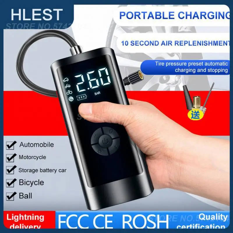 

Многофункциональный автомобильный воздушный насос, автомобильный насос для шин с цифровым дисплеем, электрический беспроводной портативный беспроводной умный автомобильный насос