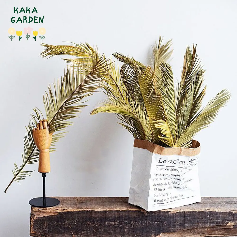 

Dargon Tree Natural Leaves Wedding Decorative Bouquet Boho Palm Fan Leaf Party Flower Wall Accessories Home Room Decor Materials