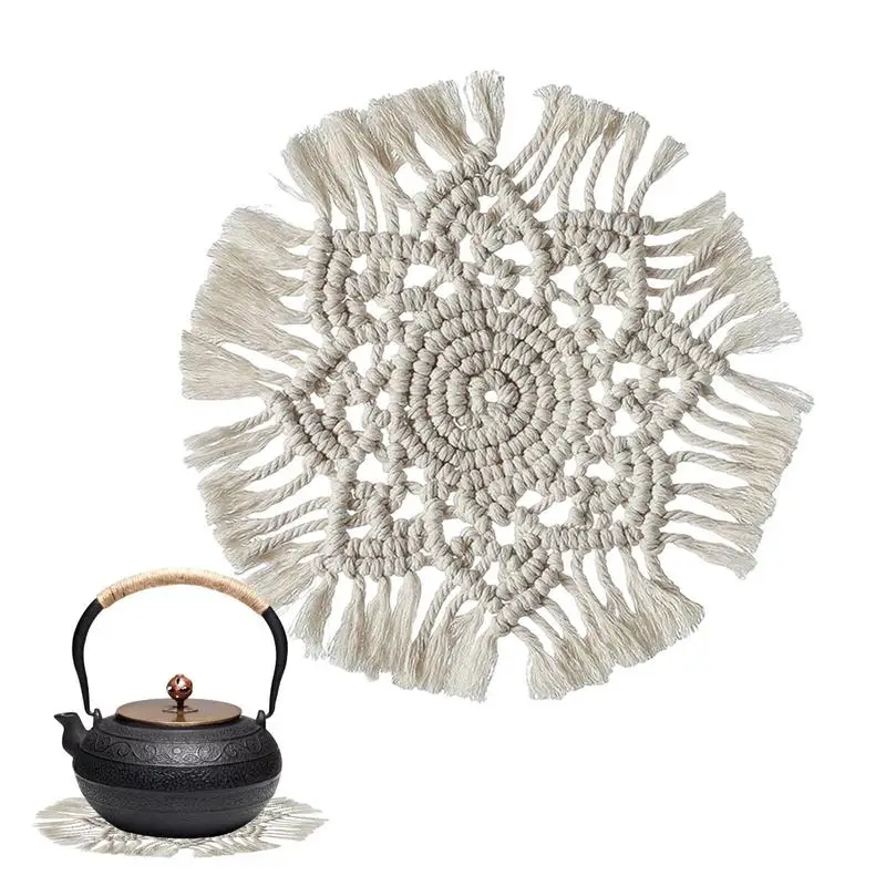 

Скандинавская подставка с бахромой для макраме в стиле бохо