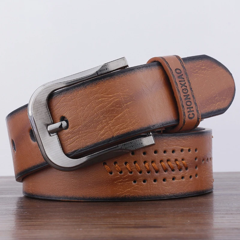 Man Belt Pu Leather Versatile Men's Belt Vintage Cowboy Student Belt Vintage Youth Belt for Man