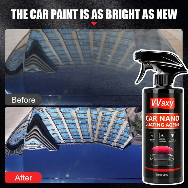 Ing Agent Wax Hydrophobic Top Coat Polish Anti Rain Car Care Quick Coat Car Wax Polish Spray Suitable For Cars