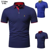 s 4xl 2022 new solid color sports mens polo shirt casual short sleeve polos hommes fashion t shirts slim fit lapel male tees