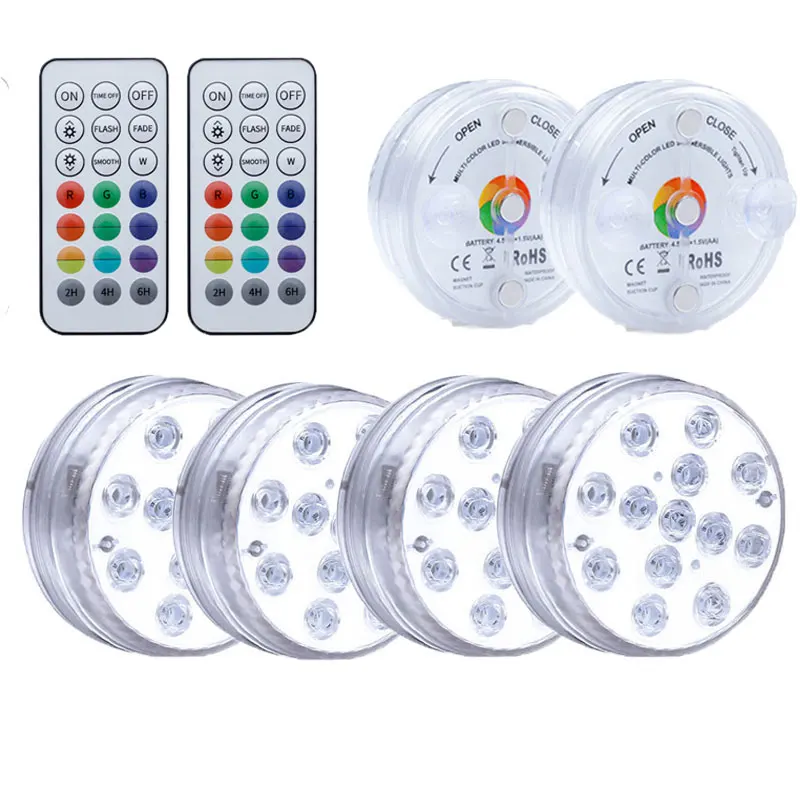 

Подводный светодиодный ночник с дистанционным управлением, погружной ночной Светильник для ВАЗ, аквариумов, пруда, сасветильник освещения,...