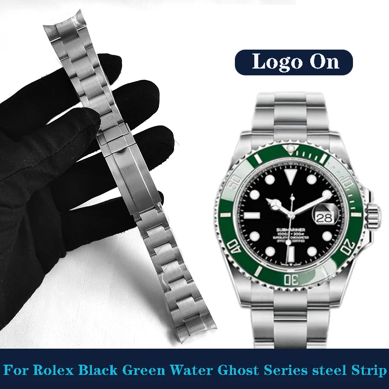 Watch Bracelet for Rolex DAYTONA GMT SUBMARINER Watch Accessories Metal Strap Solid Stainless Steel  Clasp  20mm 21mm