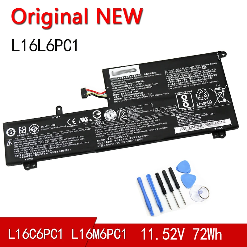 

NEW Original Battery L16C6PC1 L16M6PC1 L16L6PC1 For Lenovo YOGA 720-15IKB 720-15IKB-80X7 720-15IKB-80X70091GE 11.52V 72Wh