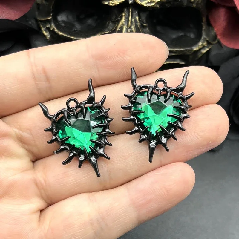 4 шт. подвески ZBOZWEI готические сердечки с шипами