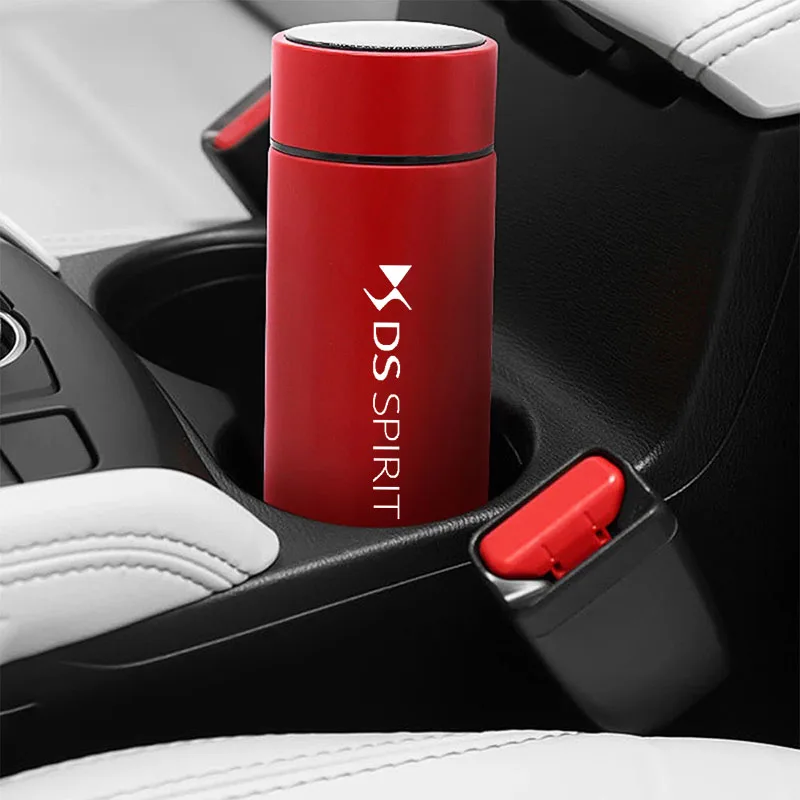 

NEW 500ML Car insulation cup Car logo smart display thermos Car travel thermos cup For DS SPIRIT DS3 DS4 DS5 DS 5LS DS7
