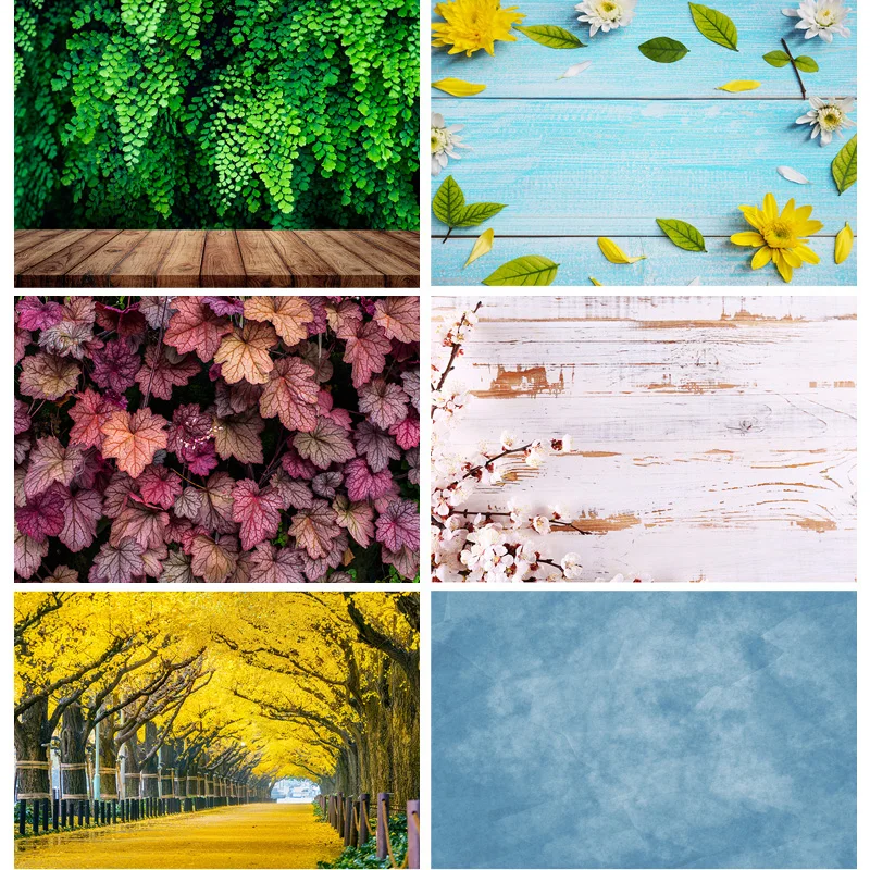 

Art Fabric Photography Backdrops Props Flower Wall Planks Landscape Photo Studio Background 2235 JT-05