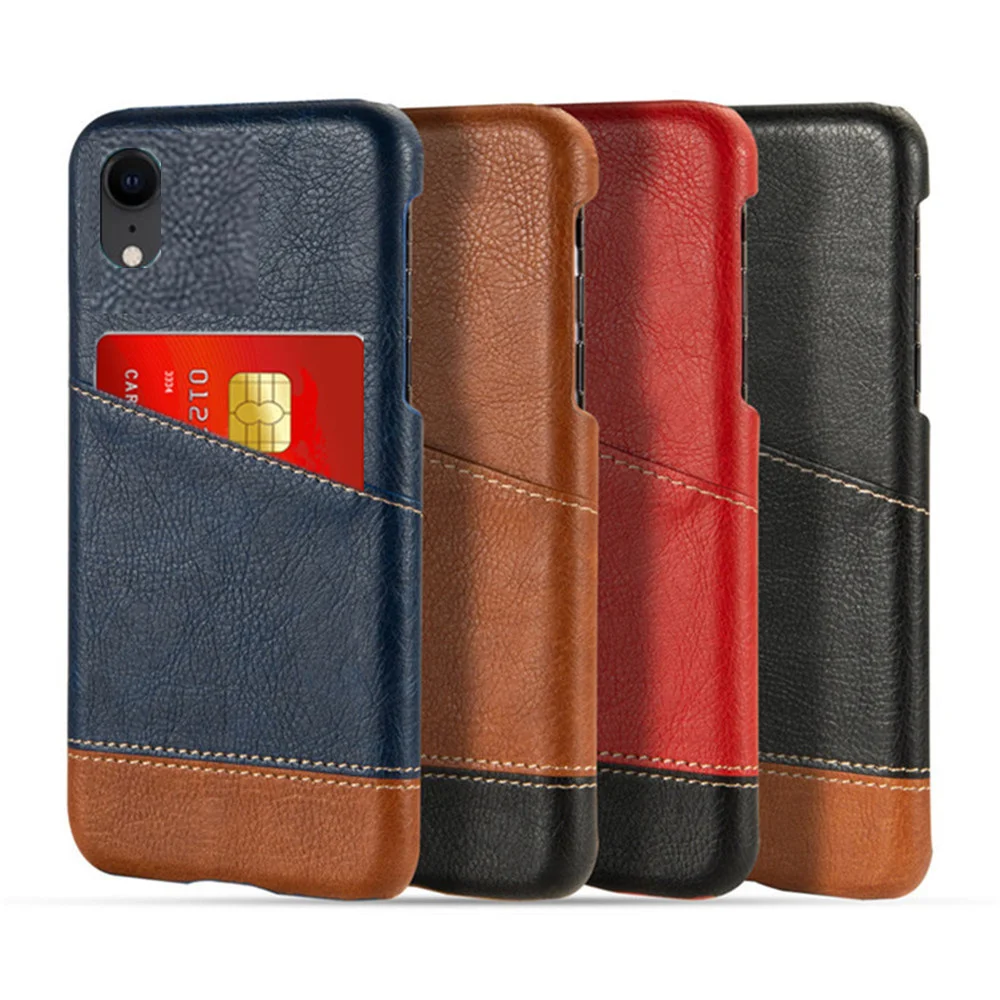 

Luxury Case For iPhone XR X R 6.1" inch Mixed Splice PU Leather Card Slot Cover For iPhone XR Case A2105 A1984 A2107 A2108 A2106