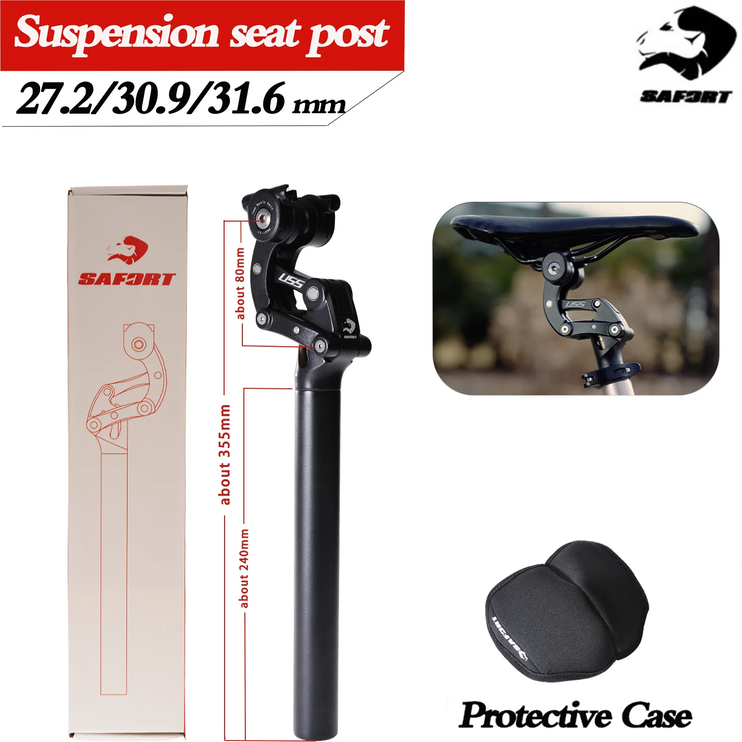 Seat Post 27.2 30.9 31.6mm Aluminum Alloy Material Suspensio
